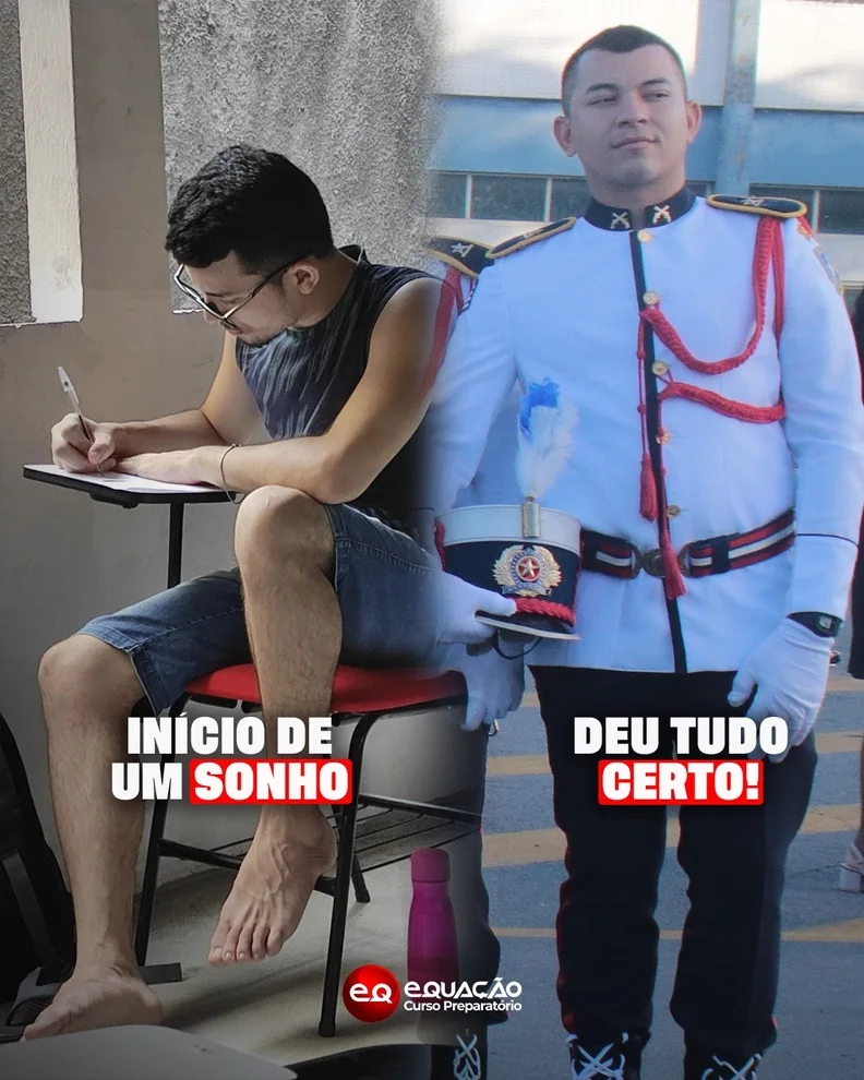 Aluno em preparacao e depois aprovado
