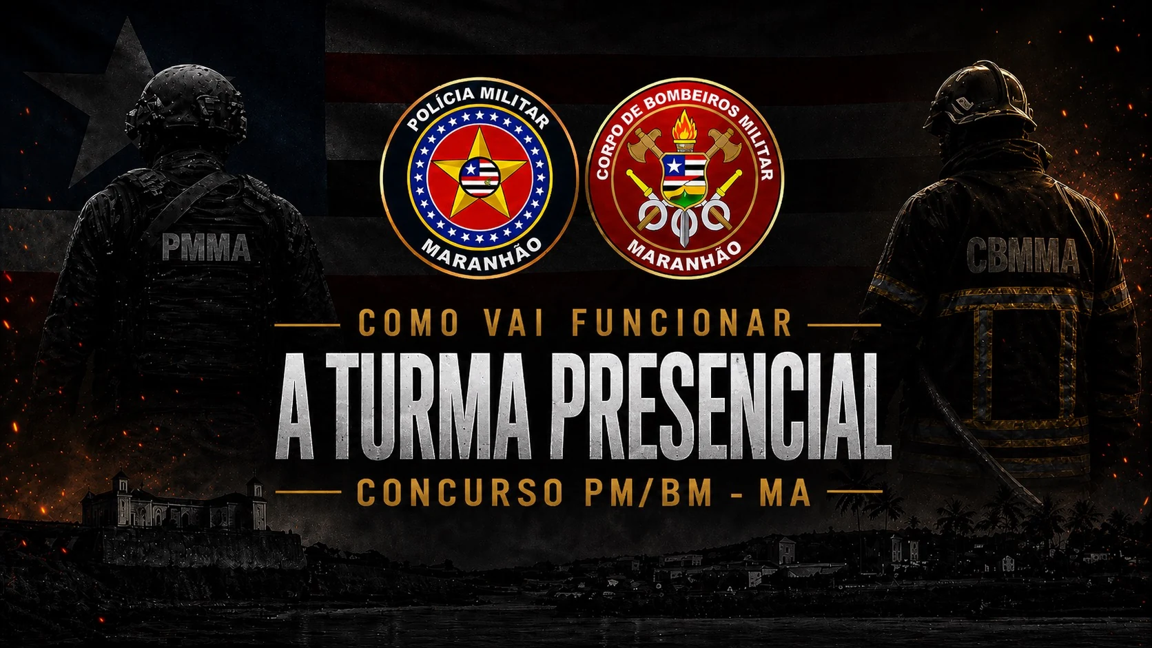 Capa do video da turma presencial PM/BM MA